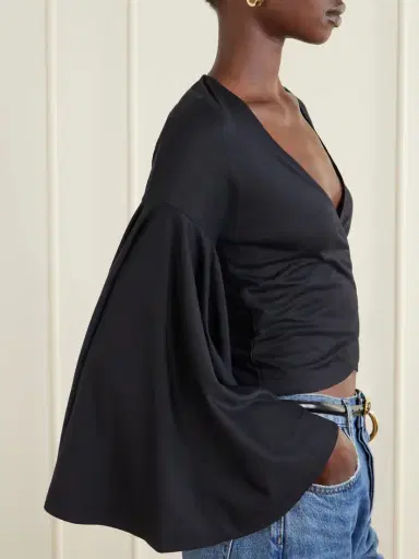 Jacquemus The Ventadou Paper-blend Wrap Top | Thumbnail 4 Jacquemus The Ventadou Paper-blend Wrap Top | Thumbnail 4