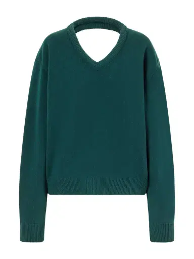 Acne Studios Leather-trimmed Wool Sweater | Thumbnail 1 Acne Studios Leather-trimmed Wool Sweater | Thumbnail 1