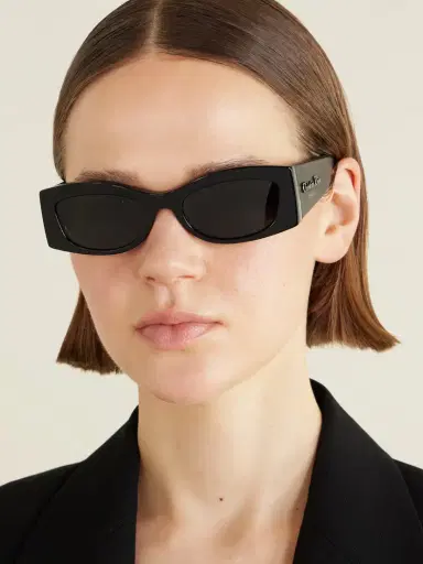 DIOR Eyewear Diorombre S1i Rectangular-frame Leather-trimmed Acetate Sunglasses | Thumbnail 2 DIOR Eyewear Diorombre S1i Rectangular-frame Leather-trimmed Acetate Sunglasses | Thumbnail 2