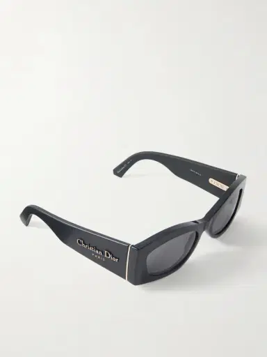 DIOR Eyewear Diorombre S1i Rectangular-frame Leather-trimmed Acetate Sunglasses | Thumbnail 3 DIOR Eyewear Diorombre S1i Rectangular-frame Leather-trimmed Acetate Sunglasses | Thumbnail 3