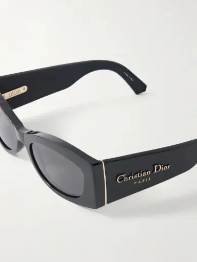 DIOR Eyewear Diorombre S1i Rectangular-frame Leather-trimmed Acetate Sunglasses | Thumbnail 4 DIOR Eyewear Diorombre S1i Rectangular-frame Leather-trimmed Acetate Sunglasses | Thumbnail 4