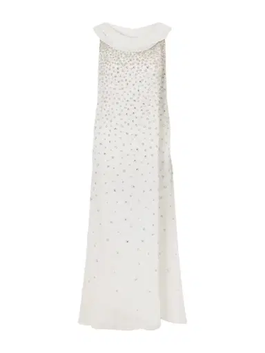 Clio Peppiatt Kaia Scarf-detailed Crystal-embellished Crinkled-chiffon Gown | Thumbnail 1 Clio Peppiatt Kaia Scarf-detailed Crystal-embellished Crinkled-chiffon Gown | Thumbnail 1