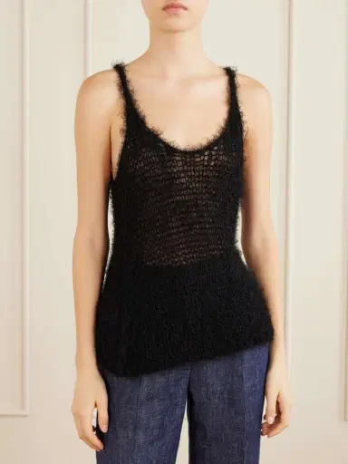 Gabriela Hearst Nur Open-knit Silk And Cashmere-blend Top | Thumbnail 3 Gabriela Hearst Nur Open-knit Silk And Cashmere-blend Top | Thumbnail 3
