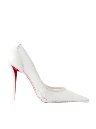 Christian Louboutin Miss Z Mesh 100 Lace Stiletto Heel Pumps | Thumbnail 1 Christian Louboutin Miss Z Mesh 100 Lace Stiletto Heel Pumps | Thumbnail 1