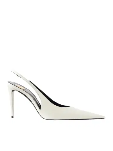 Saint Laurent Guermantes Leather Slingback Pumps | Thumbnail 1 Saint Laurent Guermantes Leather Slingback Pumps | Thumbnail 1