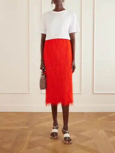 Dries Van Noten Fringed Knitted Midi Skirt | Thumbnail 2 Dries Van Noten Fringed Knitted Midi Skirt | Thumbnail 2