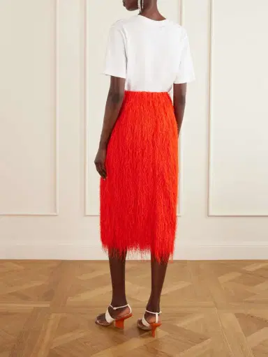 Dries Van Noten Fringed Knitted Midi Skirt | Thumbnail 3 Dries Van Noten Fringed Knitted Midi Skirt | Thumbnail 3