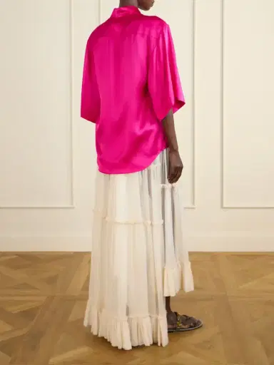 Dries Van Noten Clea Silk-satin Blouse | Thumbnail 4 Dries Van Noten Clea Silk-satin Blouse | Thumbnail 4