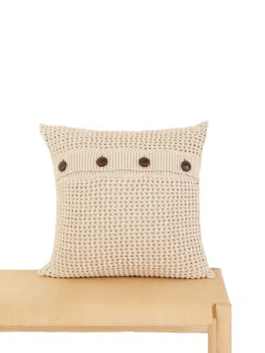 Brunello Cucinelli Open-knit Cotton-blend Cushion | Thumbnail 1 Brunello Cucinelli Open-knit Cotton-blend Cushion | Thumbnail 1