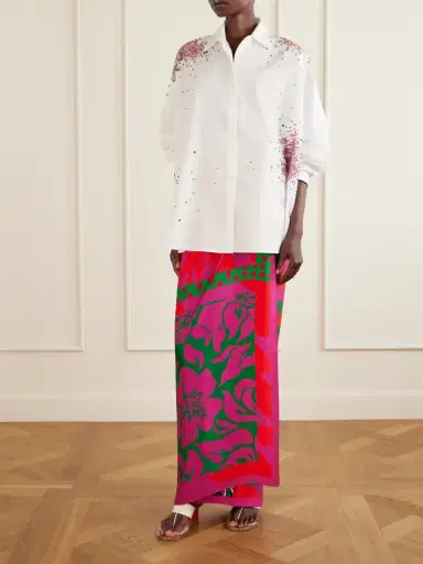 Dries Van Noten Polka-dot Printed Twill Scarf | Thumbnail 5 Dries Van Noten Polka-dot Printed Twill Scarf | Thumbnail 5