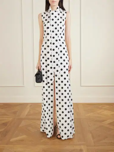 SASUPHI Polka-dot Silk-crepe Maxi Dress | Thumbnail 2 SASUPHI Polka-dot Silk-crepe Maxi Dress | Thumbnail 2
