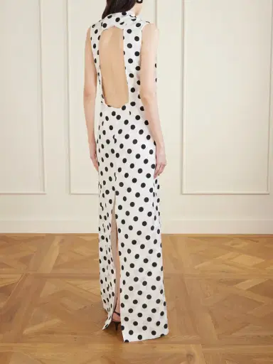 SASUPHI Polka-dot Silk-crepe Maxi Dress | Thumbnail 3 SASUPHI Polka-dot Silk-crepe Maxi Dress | Thumbnail 3