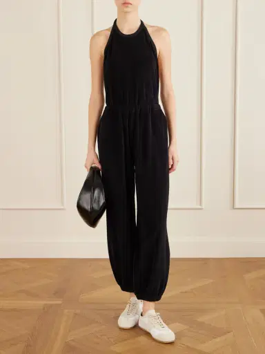 Suzie Kondi Anna Cotton-blend Terry Halterneck Jumpsuit | Thumbnail 2 Suzie Kondi Anna Cotton-blend Terry Halterneck Jumpsuit | Thumbnail 2