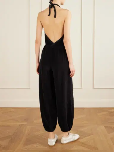 Suzie Kondi Anna Cotton-blend Terry Halterneck Jumpsuit | Thumbnail 3 Suzie Kondi Anna Cotton-blend Terry Halterneck Jumpsuit | Thumbnail 3