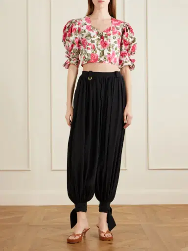 Chloé Silk Crepe De Chine Balloon Pants | Thumbnail 2 Chloé Silk Crepe De Chine Balloon Pants | Thumbnail 2