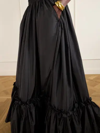 Saint Laurent Tiered Ruffled Satin Maxi Skirt | Thumbnail 4 Saint Laurent Tiered Ruffled Satin Maxi Skirt | Thumbnail 4