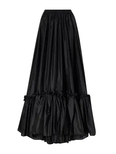 Saint Laurent Tiered Ruffled Satin Maxi Skirt | Thumbnail 1 Saint Laurent Tiered Ruffled Satin Maxi Skirt | Thumbnail 1