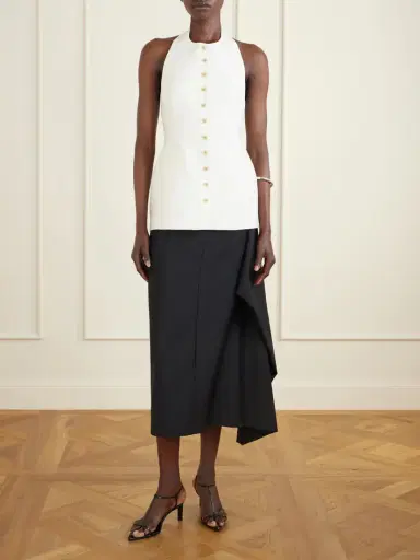 Heirlome Lupita Halterneck Sleeveless Wool And Silk-blend Top | Thumbnail 2 Heirlome Lupita Halterneck Sleeveless Wool And Silk-blend Top | Thumbnail 2