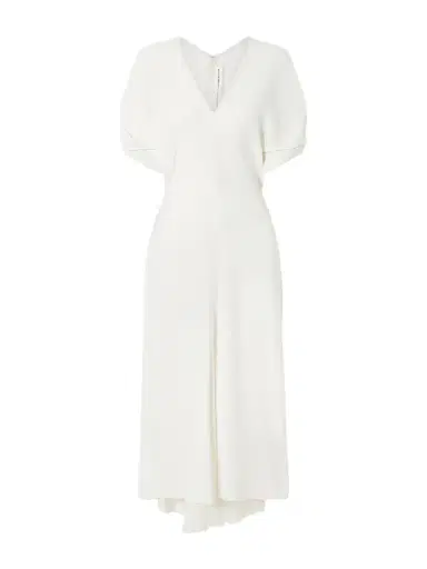 Victoria Beckham Twill Midi Dress | Thumbnail 1 Victoria Beckham Twill Midi Dress | Thumbnail 1
