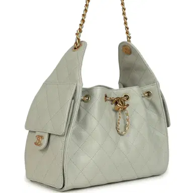 Chanel Chanel Small 25 Hobo Bag Light Green Caviar Antique Gold Hardware | Thumbnail 2 Chanel Chanel Small 25 Hobo Bag Light Green Caviar Antique Gold Hardware | Thumbnail 2