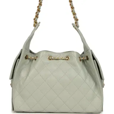 Chanel Chanel Small 25 Hobo Bag Light Green Caviar Antique Gold Hardware | Thumbnail 4 Chanel Chanel Small 25 Hobo Bag Light Green Caviar Antique Gold Hardware | Thumbnail 4