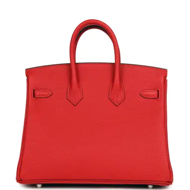 HERMÈS Hermes Birkin 25 Rouge Radieux Togo Palladium Hardware | Thumbnail 4 HERMÈS Hermes Birkin 25 Rouge Radieux Togo Palladium Hardware | Thumbnail 4