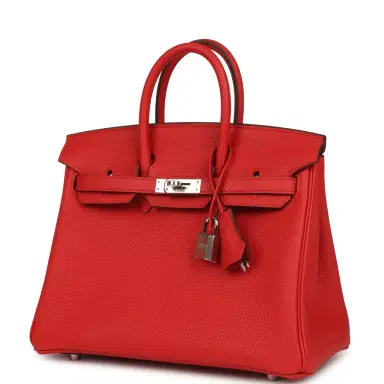 HERMÈS Hermes Birkin 25 Rouge Radieux Togo Palladium Hardware | Thumbnail 5 HERMÈS Hermes Birkin 25 Rouge Radieux Togo Palladium Hardware | Thumbnail 5