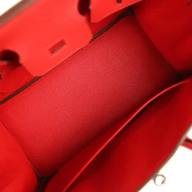 HERMÈS Hermes Birkin 25 Rouge Radieux Togo Palladium Hardware | Thumbnail 8 HERMÈS Hermes Birkin 25 Rouge Radieux Togo Palladium Hardware | Thumbnail 8