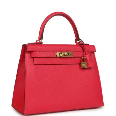 HERMÈS Pre-owned Hermes Kelly Sellier 28 Rose Extreme Epsom Gold Hardware | Thumbnail 2 HERMÈS Pre-owned Hermes Kelly Sellier 28 Rose Extreme Epsom Gold Hardware | Thumbnail 2