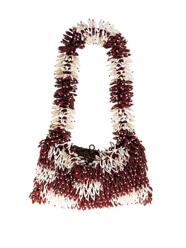 Burgundy and Cream Nina Bag Burgundy and Cream Nina Bag