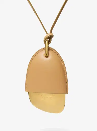 Michael Kors Collection Brushed Brass and Leather Wrapped Pendant Necklace | Thumbnail 14 Michael Kors Collection Brushed Brass and Leather Wrapped Pendant Necklace | Thumbnail 14