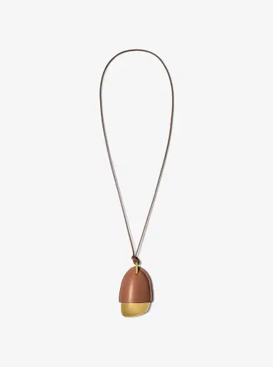 Michael Kors Collection Brushed Brass and Leather Wrapped Pendant Necklace | Thumbnail 17 Michael Kors Collection Brushed Brass and Leather Wrapped Pendant Necklace | Thumbnail 17