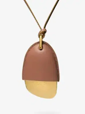 Michael Kors Collection Brushed Brass and Leather Wrapped Pendant Necklace | Thumbnail 7 Michael Kors Collection Brushed Brass and Leather Wrapped Pendant Necklace | Thumbnail 7