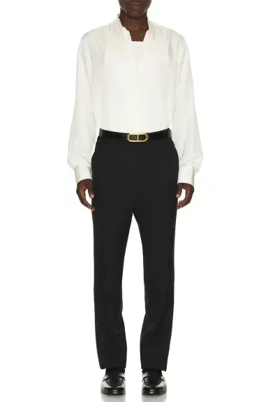 TOM FORD Perforated Dot Silk Twill Slim Fit Evening Shirt | Thumbnail 3 TOM FORD Perforated Dot Silk Twill Slim Fit Evening Shirt | Thumbnail 3