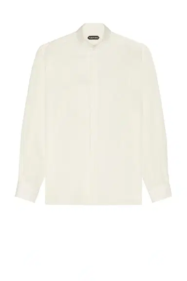TOM FORD Perforated Dot Silk Twill Slim Fit Evening Shirt | Thumbnail 4 TOM FORD Perforated Dot Silk Twill Slim Fit Evening Shirt | Thumbnail 4