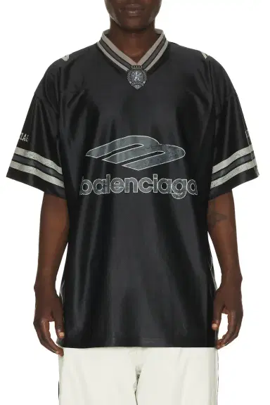 Balenciaga V Neck Oversized T-Shirt | Thumbnail 1 Balenciaga V Neck Oversized T-Shirt | Thumbnail 1