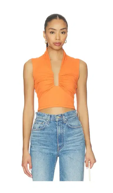 susana monaco Square Gathered Sleeveless Top | Thumbnail 1 susana monaco Square Gathered Sleeveless Top | Thumbnail 1