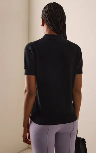 High Sport Sylvie Cotton-Crepe Polo Shirt | Thumbnail 4 High Sport Sylvie Cotton-Crepe Polo Shirt | Thumbnail 4