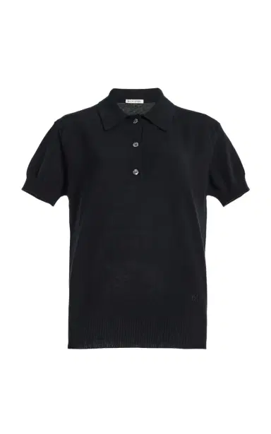 High Sport Sylvie Cotton-Crepe Polo Shirt | Thumbnail 6 High Sport Sylvie Cotton-Crepe Polo Shirt | Thumbnail 6
