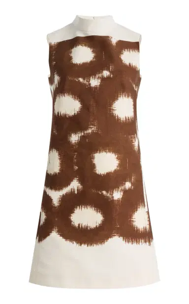 Prada Printed Cotton-Canvas Mini Dress | Thumbnail 3 Prada Printed Cotton-Canvas Mini Dress | Thumbnail 3