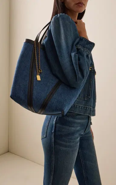 Chloé Spin Denim Tote Bag | Thumbnail 2 Chloé Spin Denim Tote Bag | Thumbnail 2