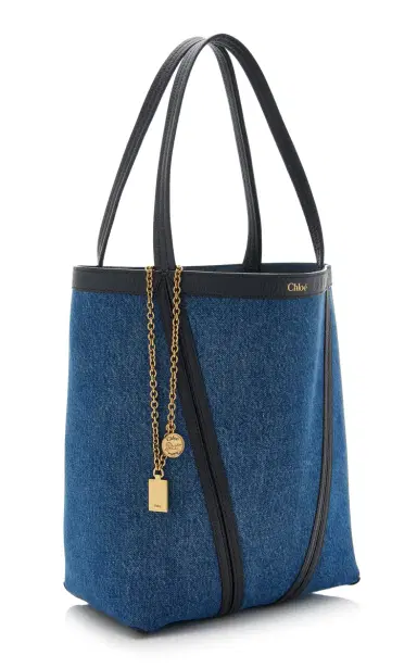 Chloé Spin Denim Tote Bag | Thumbnail 3 Chloé Spin Denim Tote Bag | Thumbnail 3