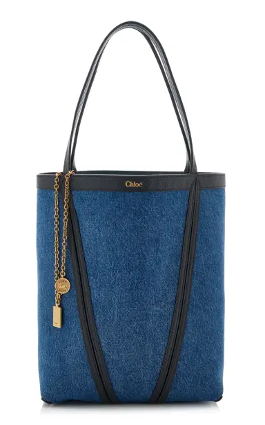 Chloé Spin Denim Tote Bag | Thumbnail 1 Chloé Spin Denim Tote Bag | Thumbnail 1