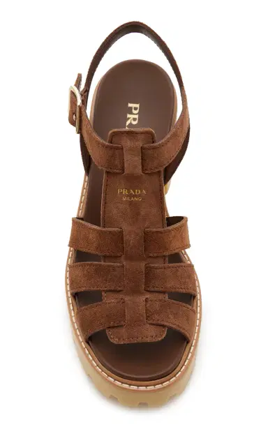 Prada Suede Platform Sandals | Thumbnail 3 Prada Suede Platform Sandals | Thumbnail 3