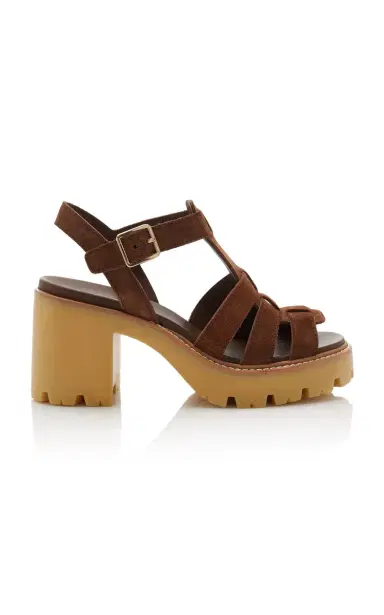 Prada Suede Platform Sandals | Thumbnail 6 Prada Suede Platform Sandals | Thumbnail 6