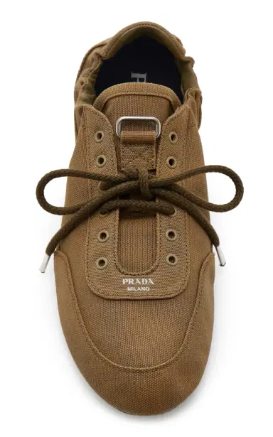Prada Collapse Cotton Canvas Sneakers | Thumbnail 3 Prada Collapse Cotton Canvas Sneakers | Thumbnail 3