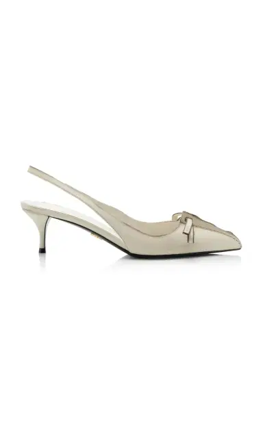Prada Antiqued Leather Slingback Pumps | Thumbnail 1 Prada Antiqued Leather Slingback Pumps | Thumbnail 1
