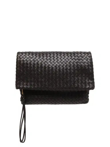 Bottega Veneta Women's Giornale Intrecciato Leather Pouch | Thumbnail 1 Bottega Veneta Women's Giornale Intrecciato Leather Pouch | Thumbnail 1