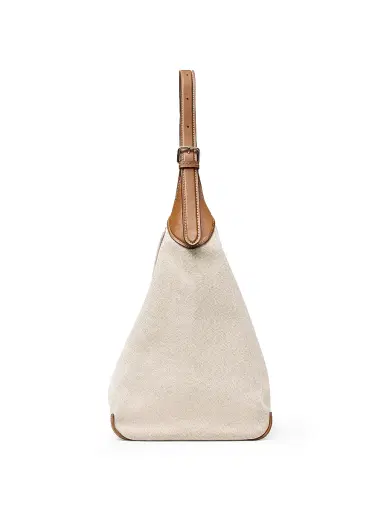 Marc Jacobs Women's The Belted Canvas & Leather Sack Bag - Beige Argan Oil | Thumbnail 4 Marc Jacobs Women's The Belted Canvas & Leather Sack Bag - Beige Argan Oil | Thumbnail 4