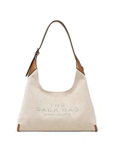 Marc Jacobs Women's The Belted Canvas & Leather Sack Bag - Beige Argan Oil | Thumbnail 1 Marc Jacobs Women's The Belted Canvas & Leather Sack Bag - Beige Argan Oil | Thumbnail 1